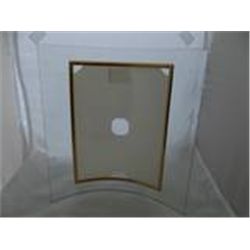 Curved Glass Gold Trim Picture Frame 5x7