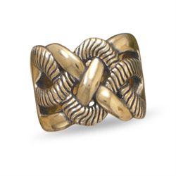 Bronze Weave Design Ring, Size 6