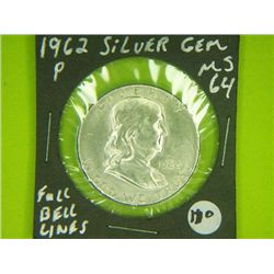 1962 P SILVER FRANKLIN 1/2 DOLLAR