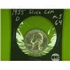 Image 1 : 1955 D SILVER WASHINGTON QUARTER