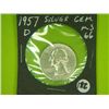 Image 1 : 1957 D SILVER WASHINGTON QUARTER