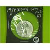Image 1 : 1958 P  SILVER WASHINGTON QUARTER