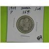 Image 1 : 1909 P BARBER QUARTER