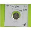 Image 1 : 1857 1/2 DIME