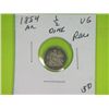 Image 1 : 1854 1/2 DIME