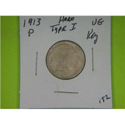 1913 P TYPE 1 BUFFALO NICKEL