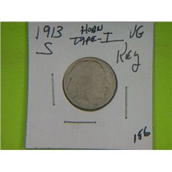 1913 S TYPE 1 BUFFALO NICKEL
