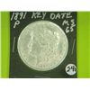 Image 1 : 1891 P MORGAN DOLLAR