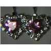 Image 1 : PINK HEART WITH SIMULATED DIAMONDS
