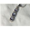 Image 1 : PLATNIUM  OVERLAY SILVER TANZANITE PENDANT