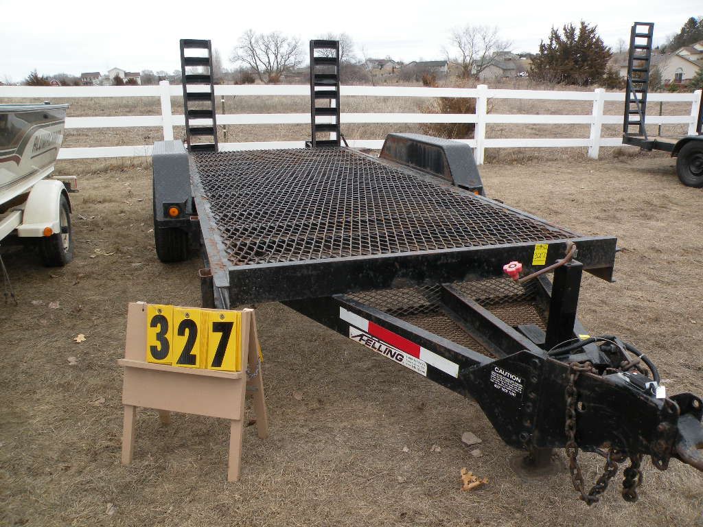 2000 Felling 12,000 lb skid loader trailer SN5FTEE1624Y1013822