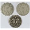 Image 2 : SHIELD NICKEL ALL G-VG: 1870, 73, 76