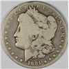 Image 1 : 1881-CC MORGAN DOLLAR VG