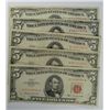 Image 2 : 10  $1 silver certificates-4 $2 red seals-5 $5