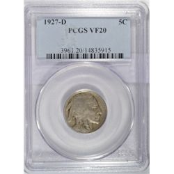 1927D Buffalo nickel PCGS20  est $30-$35