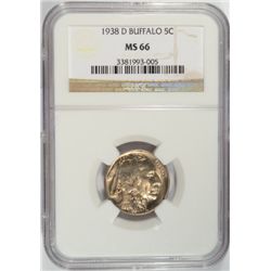 1938D Buffalo nickel PCGS66  est $70-$75