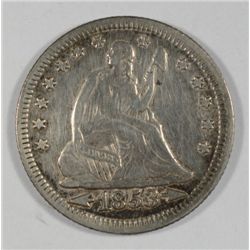 1853  arrows/rays seated Liberty quarter  VF  est $40-$45