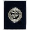 Image 1 : UNITED STATES MARINES ONE OUNCE .999 SILVER ART ROUND