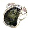 Image 1 : Silver and Moldavite Ring