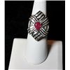 Image 1 : 14K GOLD DIAMOND AND RUBY RING