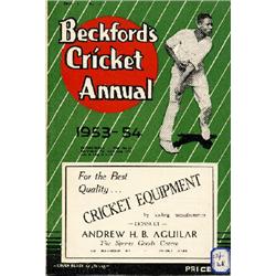 BECKFORD'S CRICKET ANNUAL, issue No.1, coloured pictorial wrappers, plates, 80 pages, published i...
