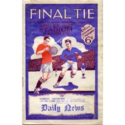 F.A. CUP FINAL, ARSENAL v CARDIFF CITY match programme, 23 April 1927, some nicks and tears, slig...