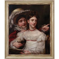 PORTRAIT OF 2 WOMEN Framed OOC