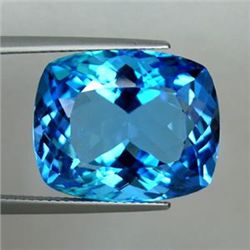 23.52 carat Cushion Cut Swiss Blue Topaz
