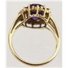 Image 3 : LADIES GOLD/ AMETHYST CLUSTER COCKTAIL RING
