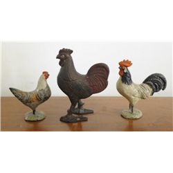 Cast iron rooster bank early 20th c.