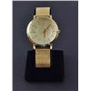 Image 1 : Men's Gold Colored Round Mesh Wrist Watch