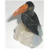 Image 1 : GEMSTONE *TUCAN* BIRD!! THIS BIRD IS ALL HANCARVED MADE OF DIFFERENT GEMSTONES INCLUDING ONYX & MORE