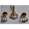 Image 1 : 3.671g Earring and Pendant in 18kt 3.619g Gold,0.26 Ctw Diamond