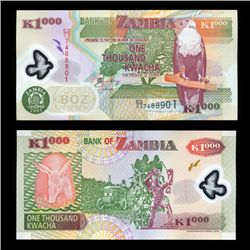 2005 Zambia 1000k Crisp Uncirculated Polymer Note (CUR-004567)