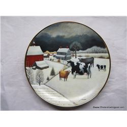 Cows in Winter by Franklin Mint
