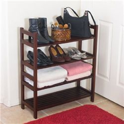 MAHOGANY  SHELF SHOE RACK