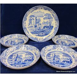 Spode Blue Italian 5 Pc. Bowl Set NIB