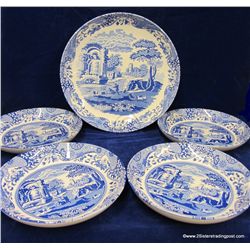 Spode Blue Italian 5 Pc. Bowl Set NIB