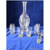 Image 1 : Vintage Decanter with 6 Cordial Glasses