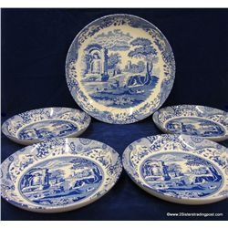Spode Blue Italian 5 Pc. Bowl Set NIB