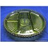 Image 2 : Green Glassware Relish/Condiment Plate