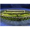 Image 4 : Green Glassware Relish/Condiment Plate