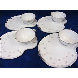 Vintage 1960's Sandwich Snack Plate Set (8pc)