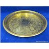 Image 1 : Round Gold Tone Serving Tray