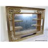 Image 1 : Vintage Gold Wood Mirror & Display Shadow  Box