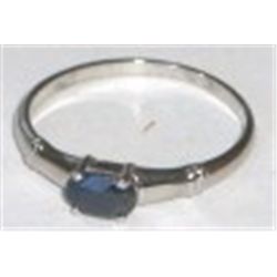 STERLING SILVER GENUINE SAPPHIRE RING STAMPED *.925* BEAUTIFUL NEW CONDITION!!