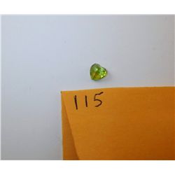 Peridot Gemstone **3D Heart Shaped Cut**  .90 carat  Beautiful!