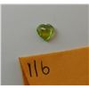 Image 1 : Peridot Gemstone **3D Heart Shaped Cut**  .75 carat  Beautiful!