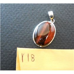Tiger Eye Pendant *Set in .925 Sterling Silver*  Very Nice!