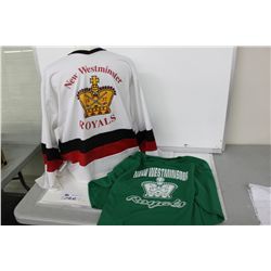 2 NEW WESTMINSTER ROYALS JERSEYS